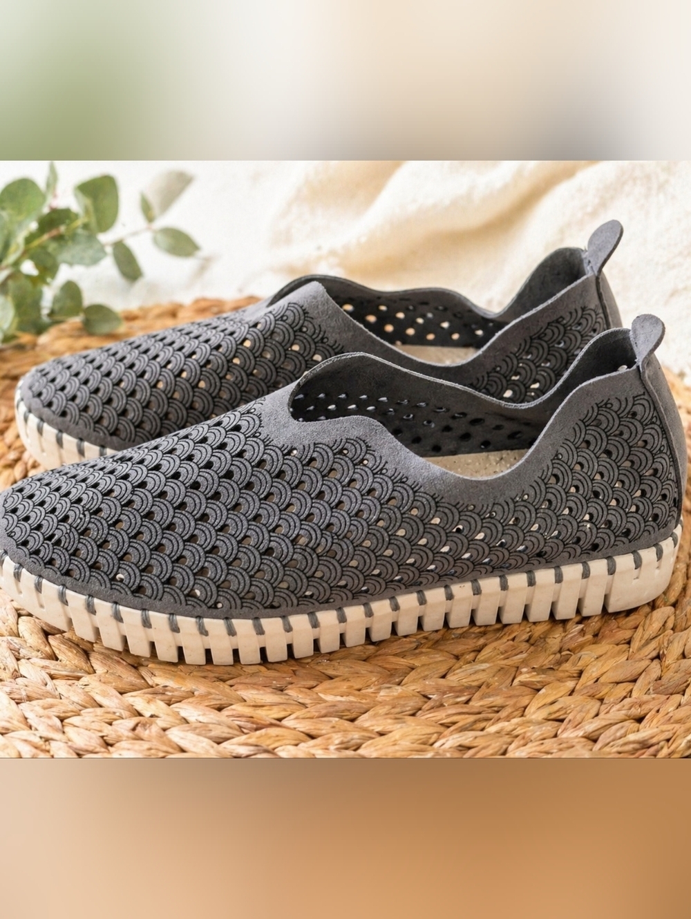 Ilse Jacobsen Tulip Slip On Shoes Gray EU 40- 9.5